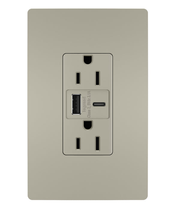 Pass And Seymour Radiant 3.1 Hybrid A/C USB And 15A Duplex Nickel (R26USBACNICCV4)