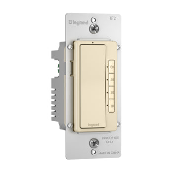 Pass And Seymour Radiant 4-Button Timer 120VAC 1/6 HP Light Almond (RT2LA)