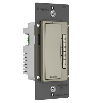 Pass And Seymour Radiant 4-Button Timer 120VAC 1/6 HP Nickel (RT2NICCV4)