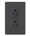 Pass And Seymour Radiant A/C Fast Charge USB And 15A Receptacle Graphite (R26USBAC6G)