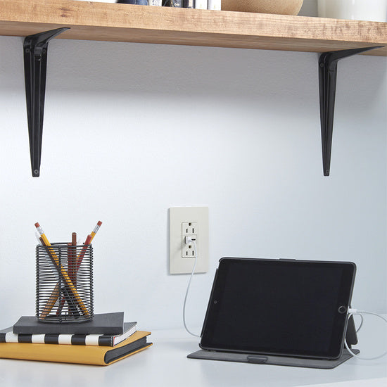 Pass And Seymour Radiant A/C Fast Charge USB And Duplex 15A Light Almond (R26USBAC6LA)