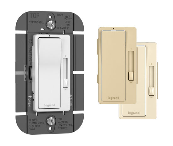 Pass And Seymour Radiant Magnetic Low-Voltage Single Pole/3W 1100Va Dimmer Tri-Color (RHLV1103PTC)