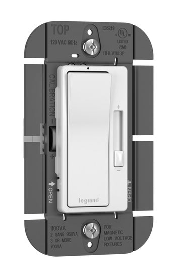 Pass And Seymour Radiant Magnetic Low-Voltage Single Pole/3W 1100Va Dimmer White (RHLV1103PW)