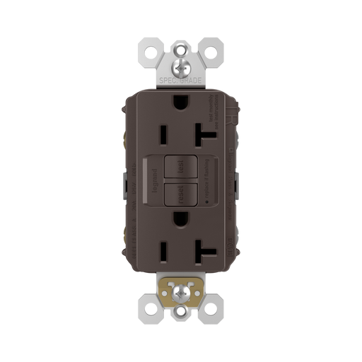 Pass and Seymour Radiant NAFTA Self-Test Tamper-Resistant GFCI Receptacle 20A Brown (2097TRNA)