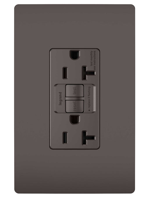 Pass and Seymour Radiant NAFTA Self-Test Tamper-Resistant GFCI Receptacle 20A Brown (2097TRNA)