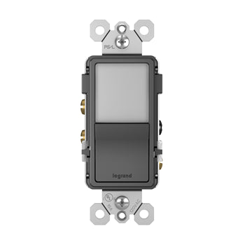 Pass And Seymour Radiant Nightlight And Single Pole/3Way Switch Black (NTL873BKCC6)