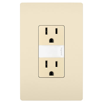 Pass And Seymour Radiant Nightlight /2 15A Tamper-Resistant Outlet And Louver Light Almond (NTL885TRLACC6)