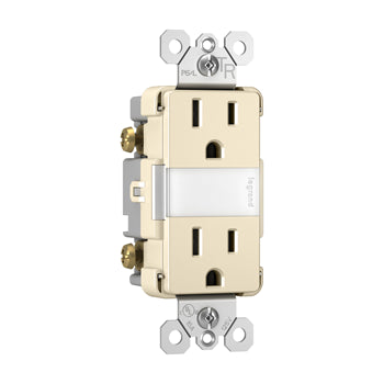 Pass And Seymour Radiant Nightlight /2 15A Tamper-Resistant Outlet And Louver Light Almond (NTL885TRLACC6)
