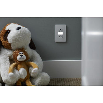 Pass And Seymour Radiant Nightlight /2 15A Tamper-Resistant Outlet And Louver White (NTL885TRWCC6)