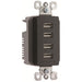 Pass And Seymour Radiant Quad USB 4.2A Black (TM8USB4BKCC6)