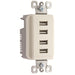 Pass And Seymour Radiant Quad USB 4.2A Light Almond (TM8USB4LACC6)