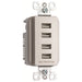 Pass And Seymour Radiant Quad USB 4.2A Nickel (TM8USB4NICC6)