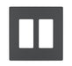 Pass And Seymour Radiant Screwless Wall Plate 2-Gang Grip (RWP262GCC6)