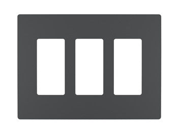 Pass And Seymour Radiant Screwless Wall Plate 3-Gang Graphite (RWP263GCC6)
