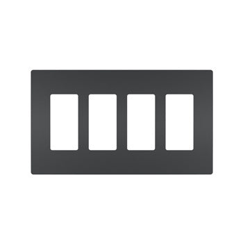 Pass And Seymour Radiant Screwless Wall Plate 4-Gang Graphite (RWP264GCC6)