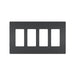 Pass And Seymour Radiant Screwless Wall Plate 4-Gang Graphite (RWP264GCC6)
