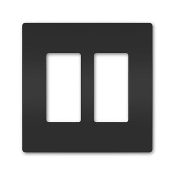 Pass And Seymour Radiant Screwless Wall Plate 2-Gang Black (RWP262BK)