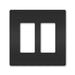 Pass And Seymour Radiant Screwless Wall Plate 2-Gang Black (RWP262BK)