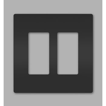 Pass And Seymour Radiant Screwless Wall Plate 2-Gang Black (RWP262BK)