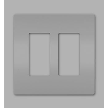 Pass And Seymour Radiant Screwless Wall Plate 2-Gang Gray (RWP262GRY)
