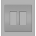 Pass And Seymour Radiant Screwless Wall Plate 2-Gang Gray (RWP262GRY)