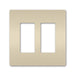 Pass And Seymour Radiant Screwless Wall Plate 2-Gang Light Almond (RWP262LA)