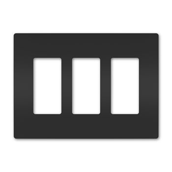 Pass And Seymour Radiant Screwless Wall Plate 3-Gang Black (RWP263BK)