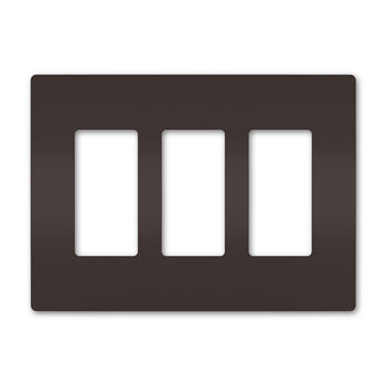 Pass And Seymour Radiant Screwless Wall Plate 3-Gang Brown (RWP263)