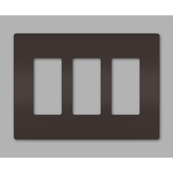 Pass And Seymour Radiant Screwless Wall Plate 3-Gang Brown (RWP263)