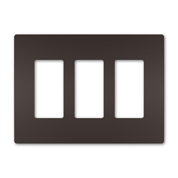 Pass And Seymour Radiant Screwless Wall Plate 3-Gang Dark Bronze (RWP263DBCC6)