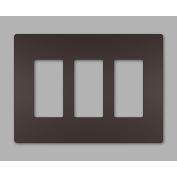Pass And Seymour Radiant Screwless Wall Plate 3-Gang Dark Bronze (RWP263DBCC6)