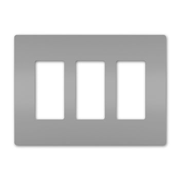 Pass And Seymour Radiant Screwless Wall Plate 3-Gang Gray (RWP263GRY)