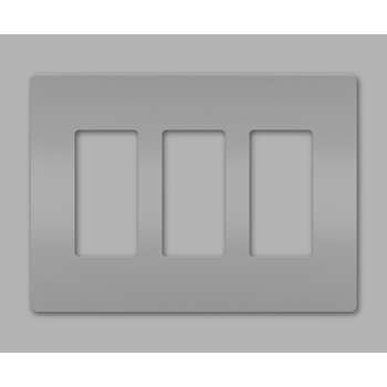 Pass And Seymour Radiant Screwless Wall Plate 3-Gang Gray (RWP263GRY)