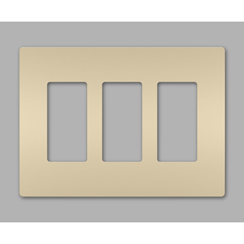 Pass And Seymour Radiant Screwless Wall Plate 3-Gang Ivory (RWP263I)