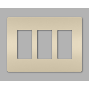 Pass And Seymour Radiant Screwless Wall Plate 3-Gang Light Almond (RWP263LA)