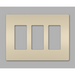 Pass And Seymour Radiant Screwless Wall Plate 3-Gang Light Almond (RWP263LA)