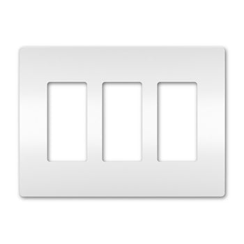 Pass And Seymour Radiant Screwless Wall Plate 3-Gang White (RWP263W)