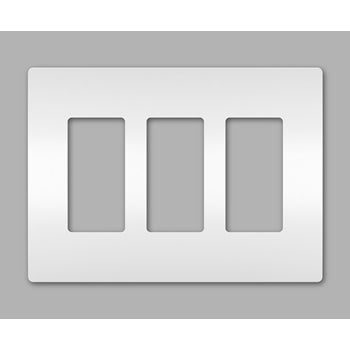 Pass And Seymour Radiant Screwless Wall Plate 3-Gang White (RWP263W)