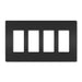 Pass And Seymour Radiant Screwless Wall Plate 4-Gang Black (RWP264BK)
