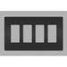 Pass And Seymour Radiant Screwless Wall Plate 4-Gang Black (RWP264BK)