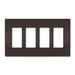 Pass And Seymour Radiant Screwless Wall Plate 4-Gang Brown (RWP264)