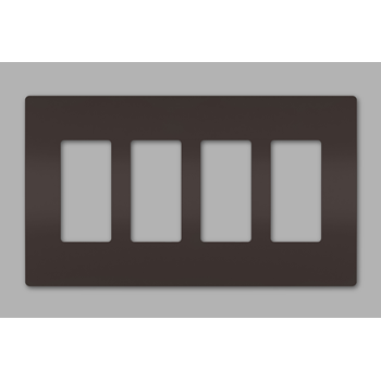 Pass And Seymour Radiant Screwless Wall Plate 4-Gang Brown (RWP264)