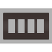 Pass And Seymour Radiant Screwless Wall Plate 4-Gang Brown (RWP264)