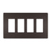 Pass And Seymour Radiant Screwless Wall Plate 4-Gang Dark Bronze (RWP264DB)
