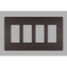 Pass And Seymour Radiant Screwless Wall Plate 4-Gang Dark Bronze (RWP264DB)