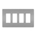 Pass And Seymour Radiant Screwless Wall Plate 4-Gang Gray (RWP264GRY)