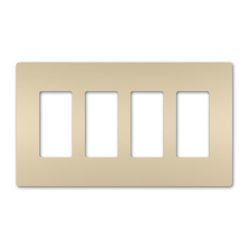 Pass And Seymour Radiant Screwless Wall Plate 4-Gang Ivory (RWP264I)