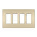 Pass And Seymour Radiant Screwless Wall Plate 4-Gang Ivory (RWP264I)