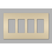 Pass And Seymour Radiant Screwless Wall Plate 4-Gang Ivory (RWP264I)
