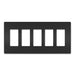 Pass And Seymour Radiant Screwless Wall Plate 5-Gang Black (RWP265BK)